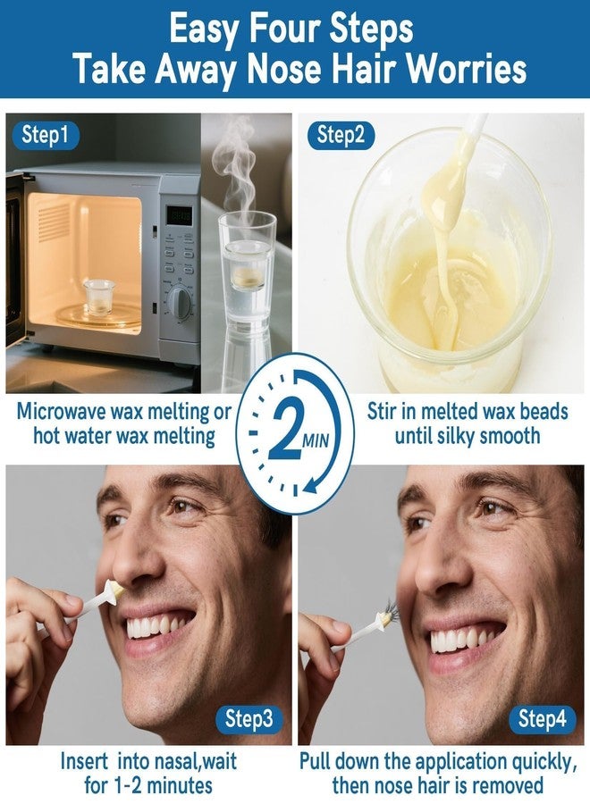 Rainflow Nose Wax Kit Hair Removal Set - RAINFLOW Ear & Nose Hair Wax Kit for Men and Women,240g Wax Beads with Applicator Sticks, Home Grooming for Dating, Interviews, Travel, Salon-Like Results up to 4 Weeks - Image 5
